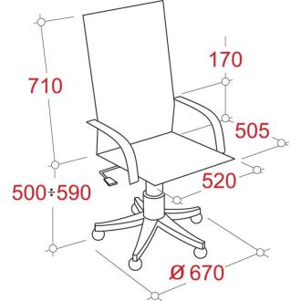 Кресло для руководителя Easy Chair 524 TPU черный, экокожа, металл - Officedom (2)