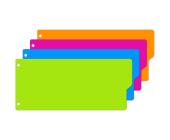 Разделители пластиковые 105x240мм, 12 шт, 4 цвета, Attache Selection | OfficeDom.kz