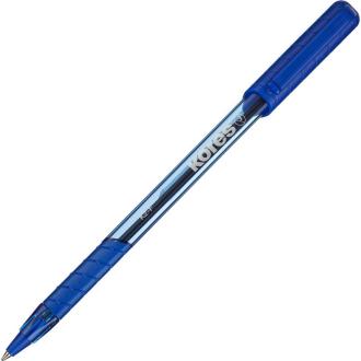 Ручка шариковая 0,5мм K2, синий, трехгранный корпус, Kores - Officedom (3)
