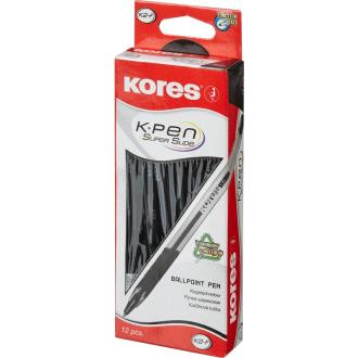 Ручка шариковая 0,5мм K2, черный, трехгранный корпус, Kores - Officedom (4)