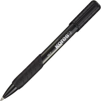 Ручка шариковая автом. 0,5мм K6, черный, трехгранный корпус, Kores - Officedom (2)