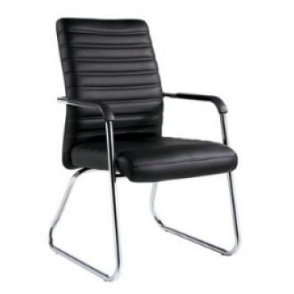 Конференц-кресло Easy Chair 806 черный, экокожа, металл хромированный - Officedom (1)