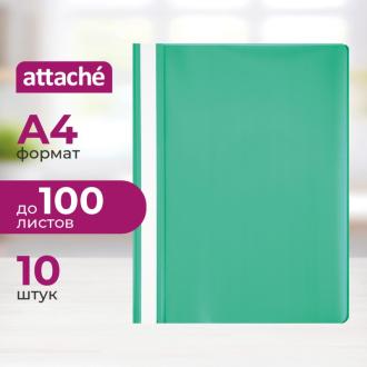 Папка-скоросшиватель, 10 шт, зеленый, Attache - Officedom (4)