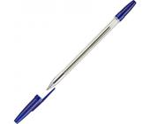 Ручка шариковая 0,7мм Оптима, синий, на масляной основе, прозрачный корпус, Attache | OfficeDom.kz