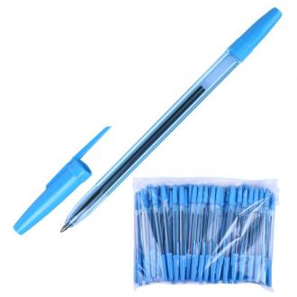 Ручка шариковая 0,7мм Оптима, синий, на масляной основе, прозрачный корпус, Attache - Officedom (2)