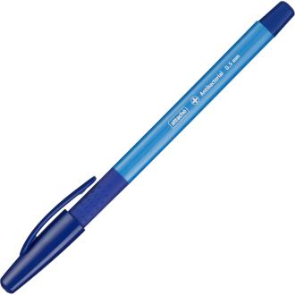Ручка шариковая 0,5мм Antibacterial, синий, масляные чернила, трехгр. корпус, Attache - Officedom (3)