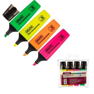 Набор маркеров текстовых, 1-5 мм, 4 цвета, Attache Colored - Officedom (1)
