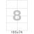 Наклейки А4, 105х74мм, 8 шт/<wbr>лист, 100 листов, ProMEGA label - Officedom (2)