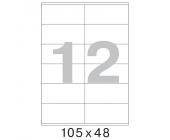Наклейки А4, 105x48мм, 12 шт/<wbr>лист, 100 листов, Promega label | OfficeDom.kz