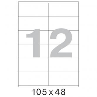 Наклейки А4, 105x48мм, 12 шт/<wbr>лист, 100 листов, Promega label - Officedom (1)