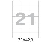 Наклейки А4, 70x42,3мм, 21 шт/<wbr>лист, 100 листов, ProMEGA label | OfficeDom.kz
