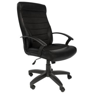 Кресло для руководителя Easy Chair 639 TPU черный, экокожа/<wbr>ткань, пластик - Officedom (1)