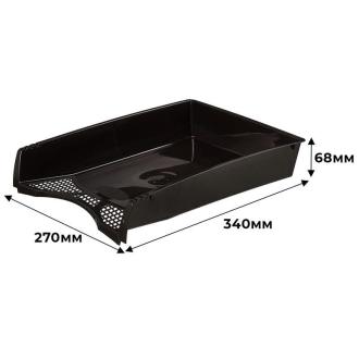 Лоток для документов, горизонтальный, черный, Attache Economy Офис Класс - Officedom (2)