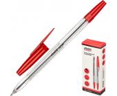 Ручка шариковая 0,5мм Economy Elementary, красный, прозрачный корпус, Attache | OfficeDom.kz