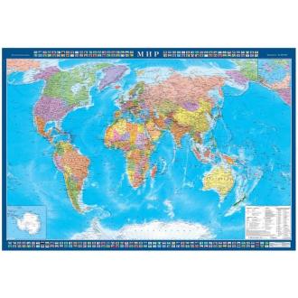 Карта Мира политическая, 1:25млн, 143х102см - Officedom (1)