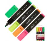 Набор маркеров текстовых, 1-4 мм, 4 цвета, Attache Economy Uno | OfficeDom.kz