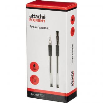 Ручка гелевая 0,5мм Economy с манжеткой, черный Attache - Officedom (2)