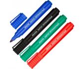 Набор маркеров перманентных, 2-3 мм, 4 цвета (синий, зеленый, красный, черный), Attache | OfficeDom.kz