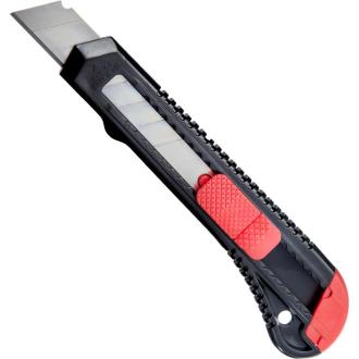 Нож канцелярский 18 мм с фиксатором, черный, Attache - Officedom (1)