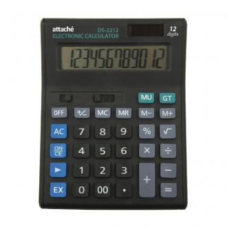 Калькулятор 12 разрядов DS-2212, черный, Attache Economy - Officedom (1)