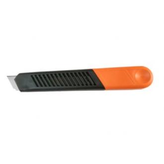Нож канцелярский 18 мм с фиксатором, оранжевый Альфа - Officedom (1)