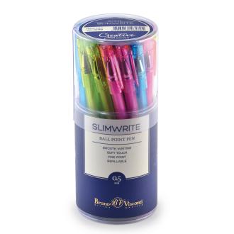 Ручка шариковая 0,5мм SlimWrite.CREATIVE, синий, Bruno Visconti 20-0019 - Officedom (3)