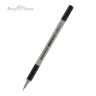 Ручка линер 0,4мм Sketch Fineliner, черный, Bruno Visconti 36-0001 - Officedom (1)