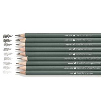 Набор простых карандашей, 12 шт, 2H-9B, в металлической коробке, GraphixPro, Bruno Visconti 21-0009 - Officedom (6)