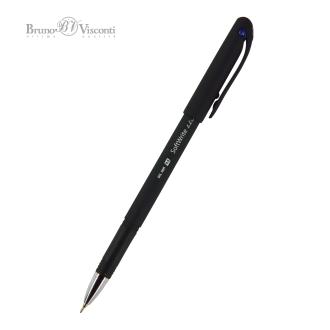 Ручка шариковая 0,5мм SoftWrite BLACK, синий, Bruno Visconti 20-0085 - Officedom (1)