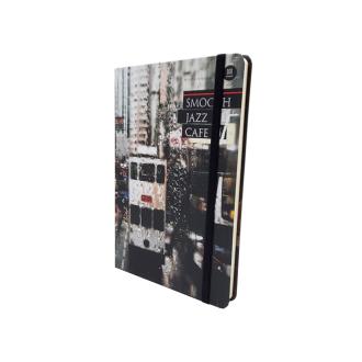 Записная книжка А5, 100л., линия, MEGAPOLIS JOURNAL JAZZ CAFE, на резинке, Bruno Visconti 3-477/<wbr>03 - Officedom (5)