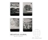 Записная книжка А5, 100л., клетка, MEGAPOLIS JOURNAL, на резинке, Bruno Visconti 3-475/01 | OfficeDom.kz