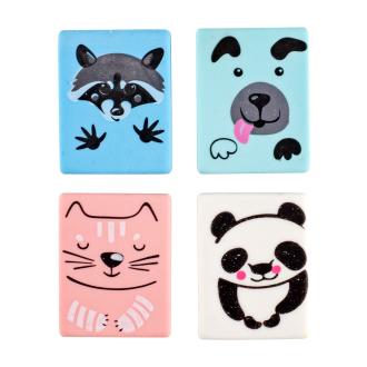 Ластик HappyGraphix Милашки-мордашки, 4 цвета, Bruno Visconti 42-0034 - Officedom (1)