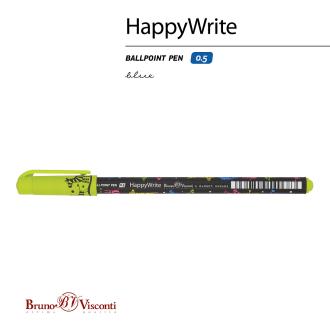 Ручка шариковая 0,5мм HappyWrite.Разноцветные зебры, синий, Bruno Visconti 20-0215/<wbr>39 - Officedom (2)
