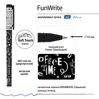Ручка шариковая 0,5мм FunWrite Coffee Time.Эспрессо, синий, 2 шт, футляр, BrunoVisconti 20-0212/<wbr>6666 - Officedom (3)