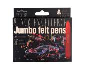 Фломастеры 12 цветов, Black Excellence JUMBO, антивандальные, Bruno Visconti 32-0071 | OfficeDom.kz