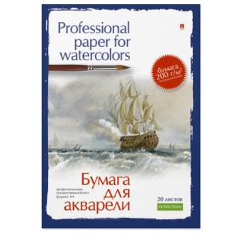 Бумага для акварели А4, 20л., 200г/<wbr>м2, профессиональная серия, 2 вида, Альт 4-021 - Officedom (2)