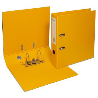Папка-регистратор, А4, 70 мм, ПВХ/<wbr>ПВХ, желтый, Forpus - Officedom (1)