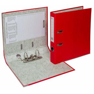Папка-регистратор, А4, 50 мм, ПВХ/<wbr>бумага, красный, Forpus Eco - Officedom (1)