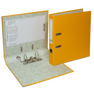 Папка-регистратор, А4, 50 мм, ПВХ/<wbr>бумага, желтый, Forpus Есо - Officedom (1)