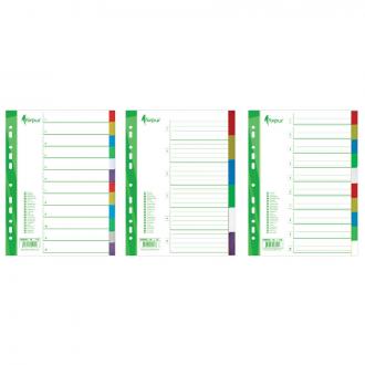 Разделители пластиковые А4, 1-10, цветные, Forpus - Officedom (1)