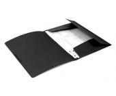 Папка для бумаг с резинками 3D, РР А4, черный | OfficeDom.kz
