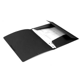 Папка для бумаг с резинками 3D, РР А4, черный - Officedom (1)
