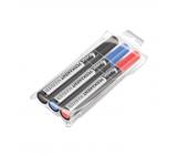 Набор перманентных маркеров Forpus, круглый, 1-5 мм, черный, синий, красный | OfficeDom.kz