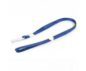 Шнурок для бейджей с пластиковым клипом, 45см, ширина 1,5 см, синий | OfficeDom.kz