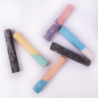 Мелки для рисования 5 цв., 6 шт, меланжевые цвета, Лео Играй LPSC-06 - Officedom (3)