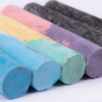 Мелки для рисования 5 цв., 6 шт, меланжевые цвета, Лео Играй LPSC-06 - Officedom (2)