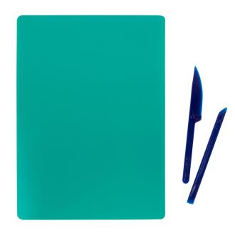 Доска для лепки гибкая со стеками, A5, зеленый, Лео LPDS-A5 - Officedom (2)