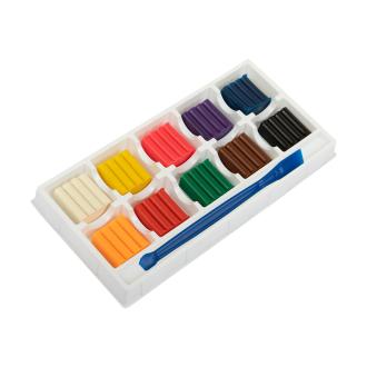 Пластилин восковой 10 цветов, 120г, в картонной упаковке, LMCW-0110, Лео Расти - Officedom (2)