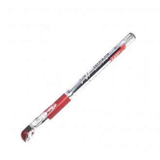 Ручка шариковая Cello Impact, 0,7 мм, прозрачный корпус, красный - Officedom (1)