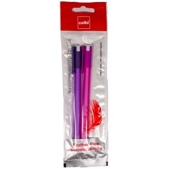 Ручка шариковая 0,7мм Frosty, синий, корпус ассорти, 2 шт в пакете, Cello - Officedom (1)